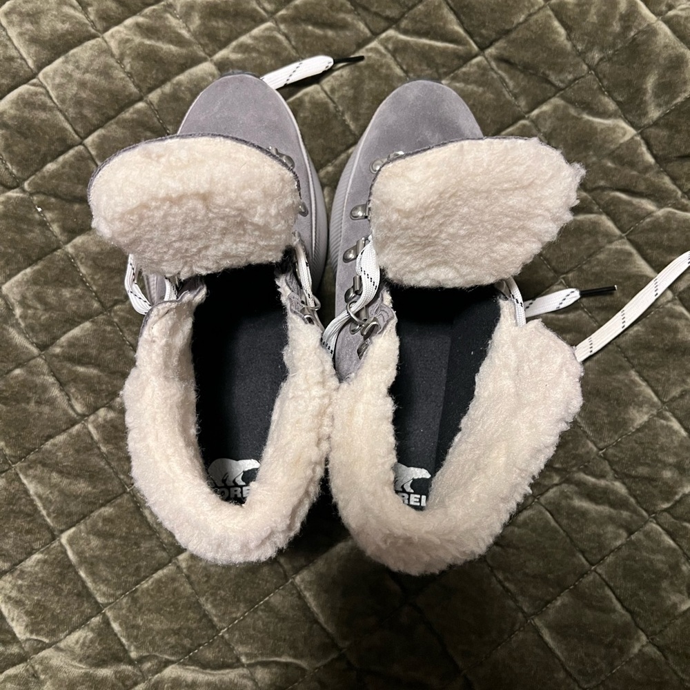 Sorel 7.5 winter lace up boots Waterproof Gray - Picture 6 of 8
